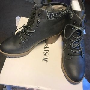 Brooke Sweater Cuff Lace-Up Bootie